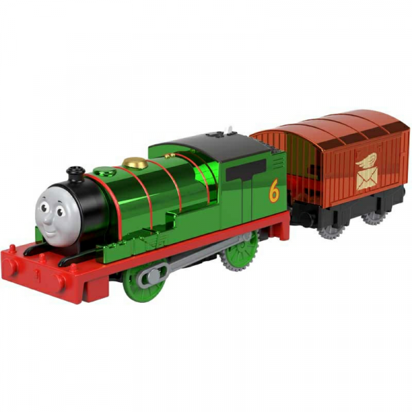 Thomas And Friends Trackmaster Motorised Celebration Metallic Percy ...